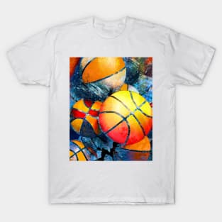 Basketball poster art print swoosh 121 - Basketball artwork - Basketball artist takumipak T-Shirt